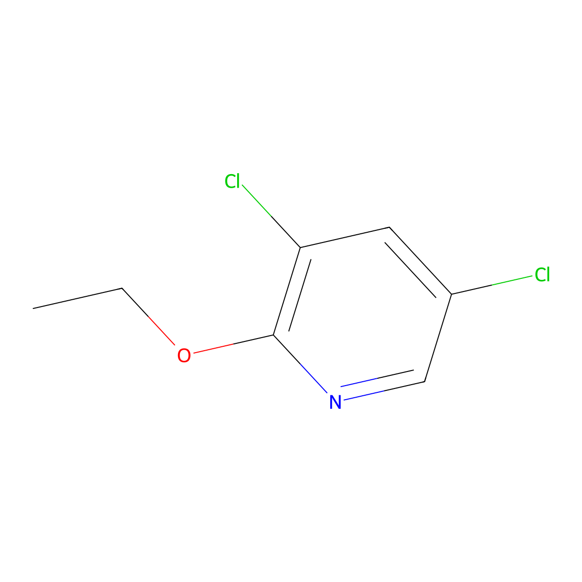 3,5-Dichloro-2-ethoxypyridine molecular structure, CAS 114755-23-6