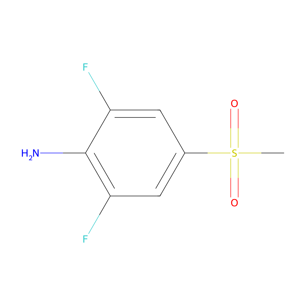 2,6-Difluoro-4-(methylsulfonyl)aniline molecular structure, CAS 1147557-74-1