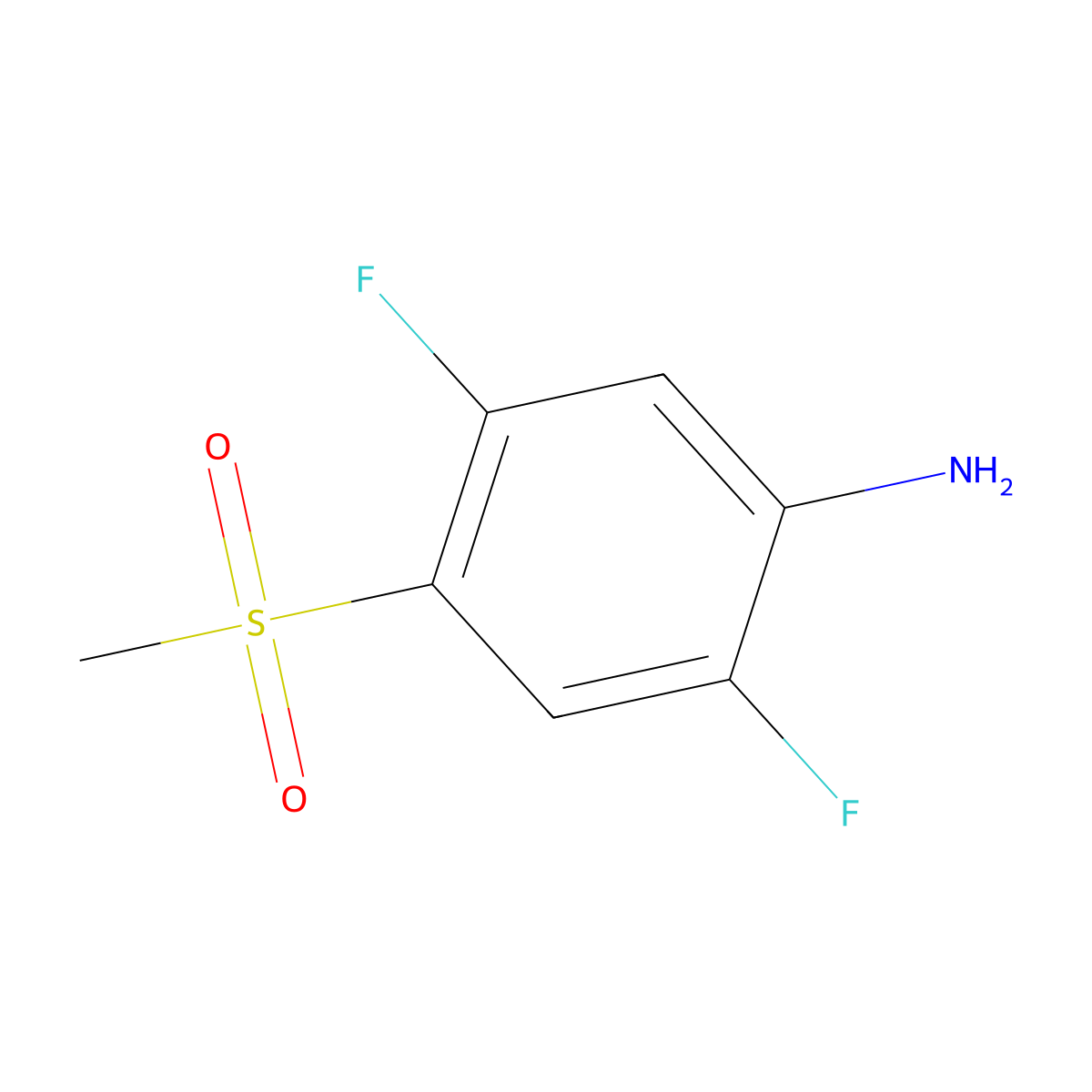 2,5-Difluoro-4-(methylsulfonyl)aniline molecular structure, CAS 1147557-75-2