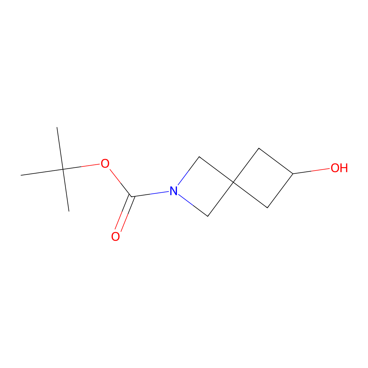 tert-Butyl 6-hydroxy-2-azaspiro[3.3]heptane-2-carboxylate molecular structure, CAS 1147557-97-8