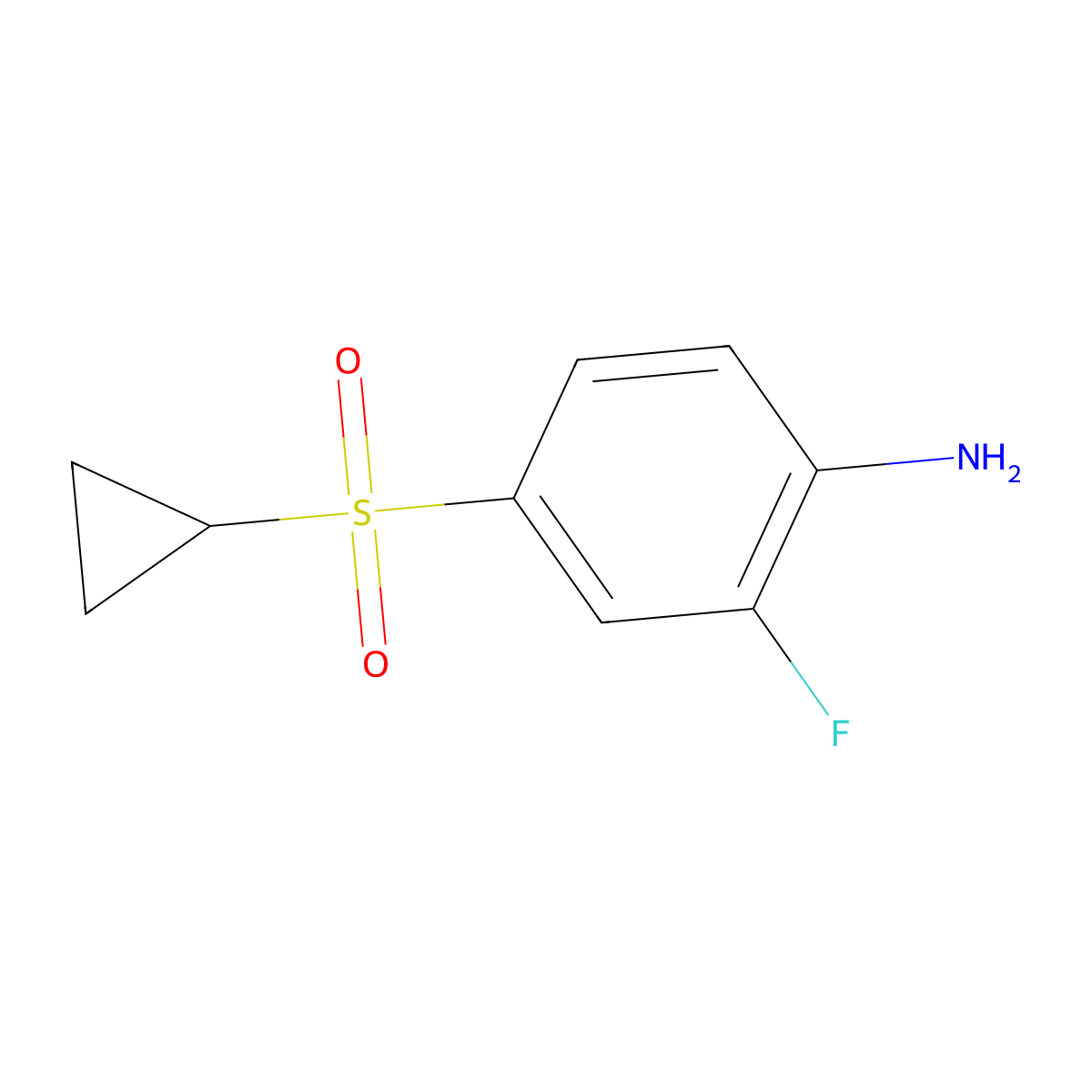 4-(Cyclopropanesulfonyl)-2-fluoroaniline molecular structure, CAS 1147558-09-5