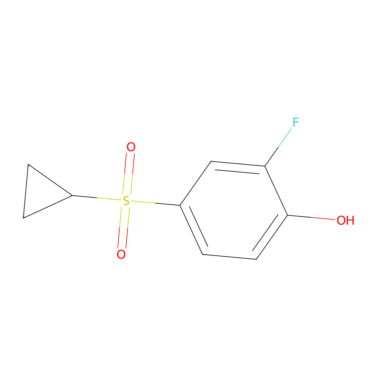 4-(Cyclopropylsulfonyl)-2-fluorophenol molecular structure, CAS 1147558-10-8