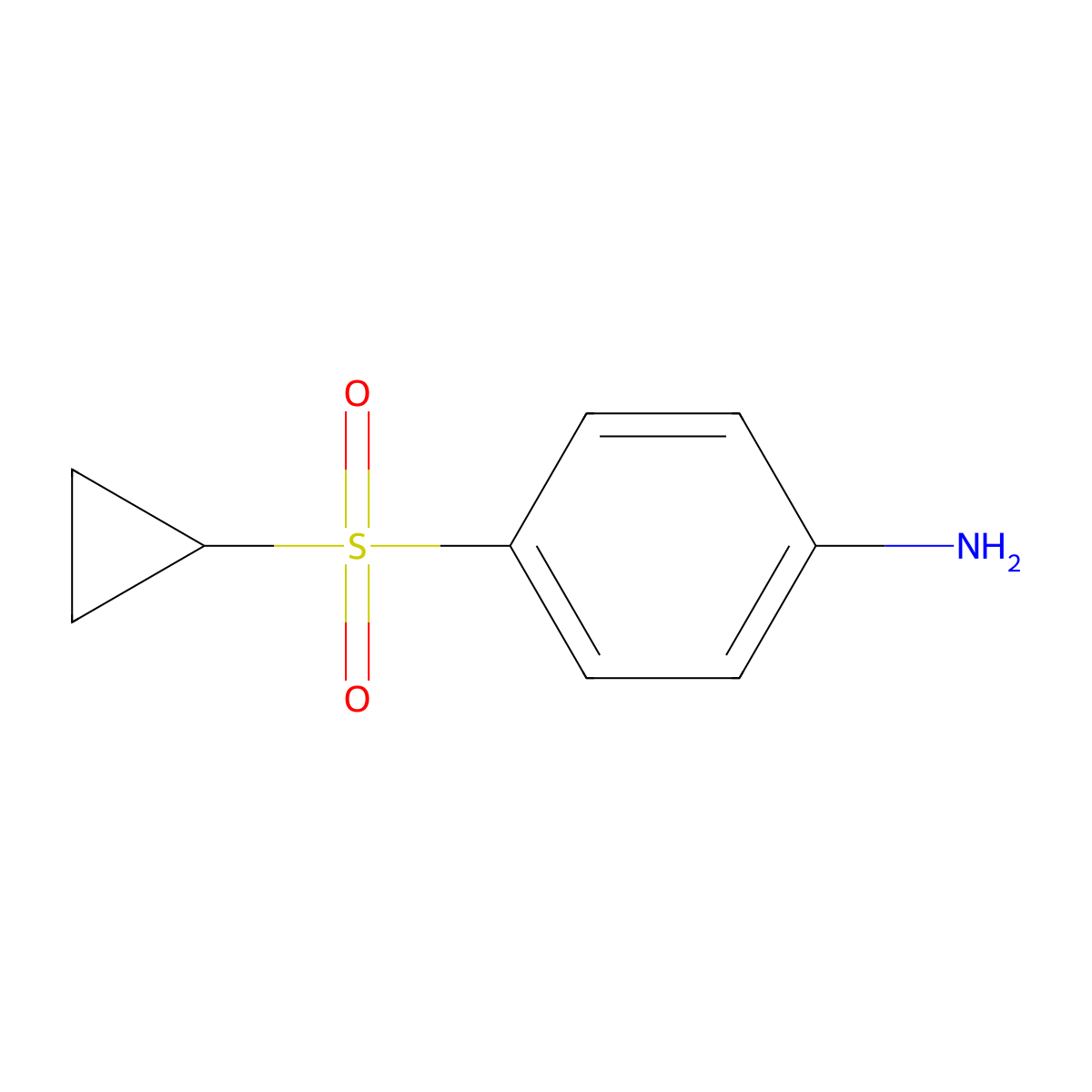 4-(Cyclopropanesulfonyl)aniline molecular structure, CAS 1147558-13-1