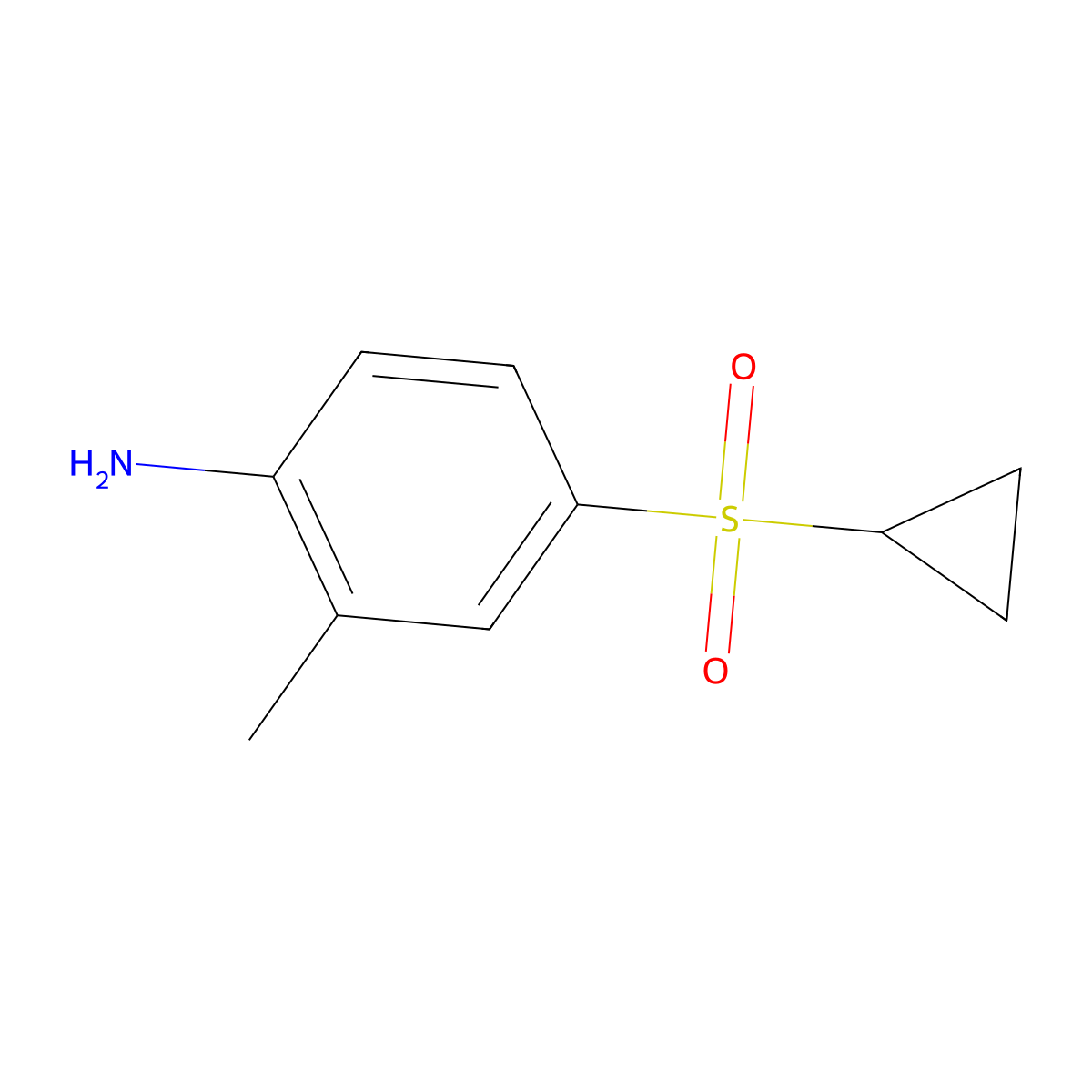 4-(Cyclopropylsulfonyl)-2-methylaniline molecular structure, CAS 1147558-16-4