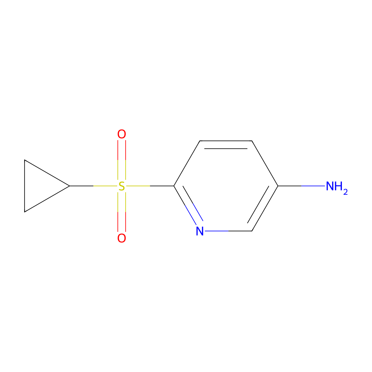 6-(Cyclopropylsulfonyl)pyridin-3-amine molecular structure, CAS 1147558-20-0