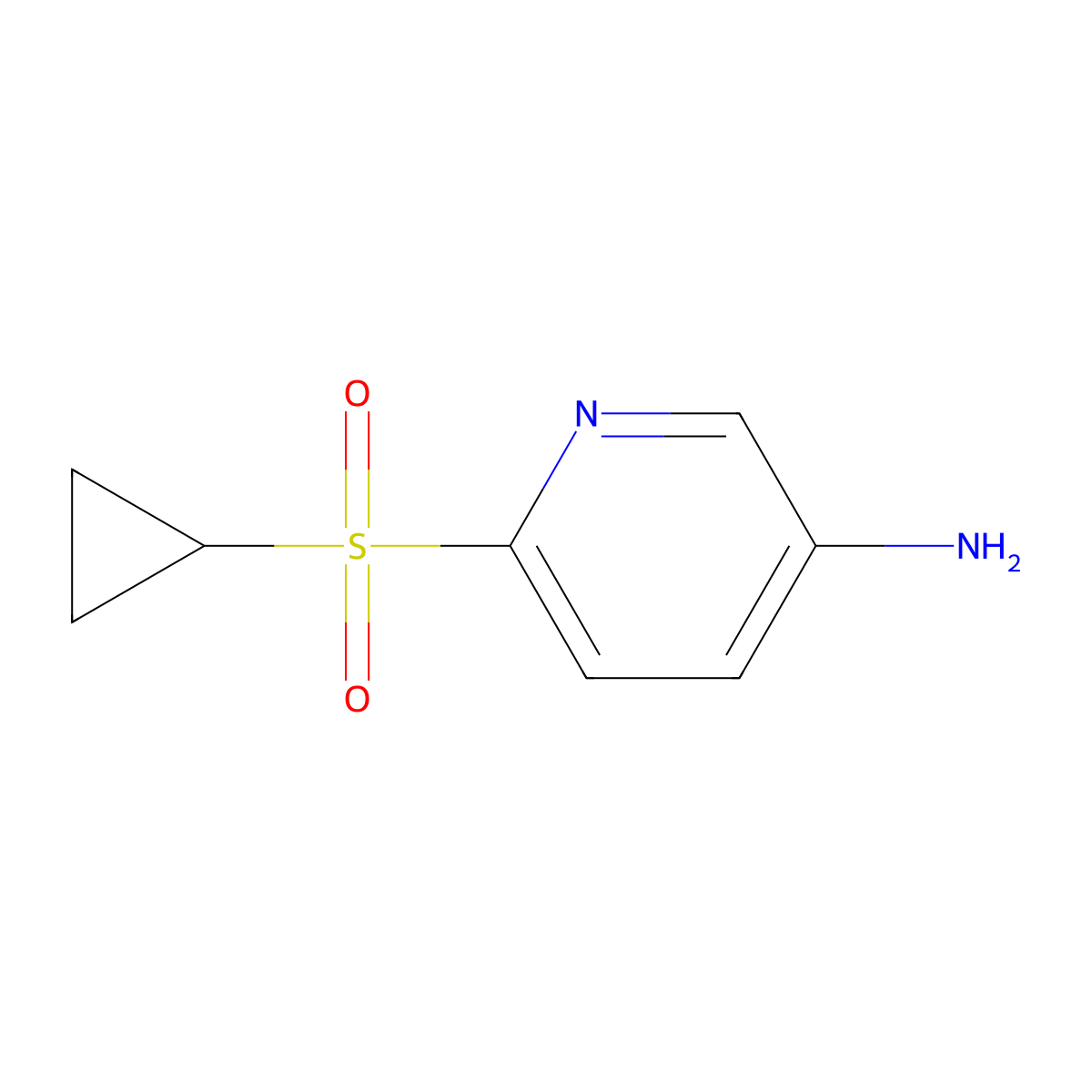 6-(Cyclopropylsulfonyl)pyridin-3-amine molecular structure, CAS 1147558-20-0