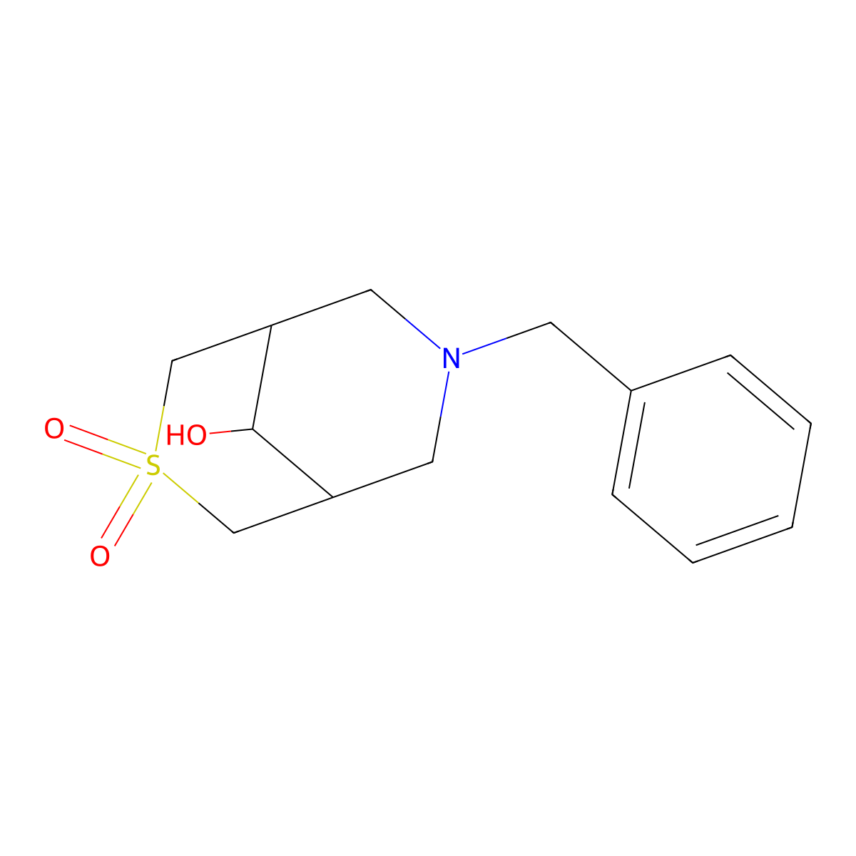 7-Benzyl-9-hydroxy-3lambda6-thia-7-azabicyclo[3.3.1]nonane-3,3-dione molecular structure, CAS 1147558-36-8