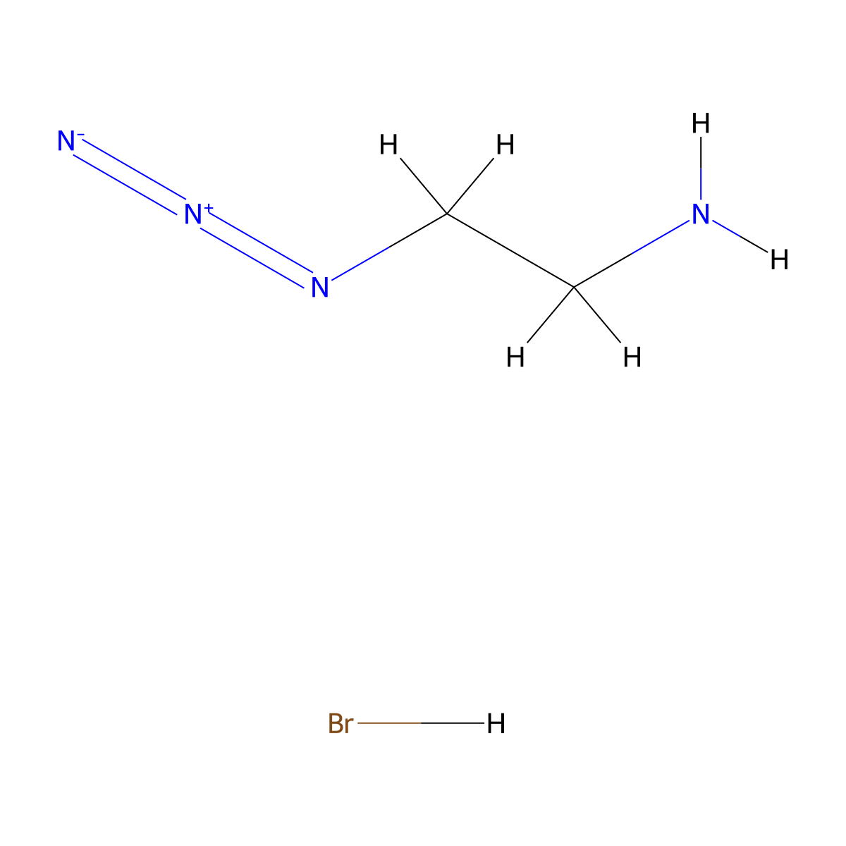 2-Azidoethan-1-amine hydrobromide molecular structure, CAS 1147601-11-3