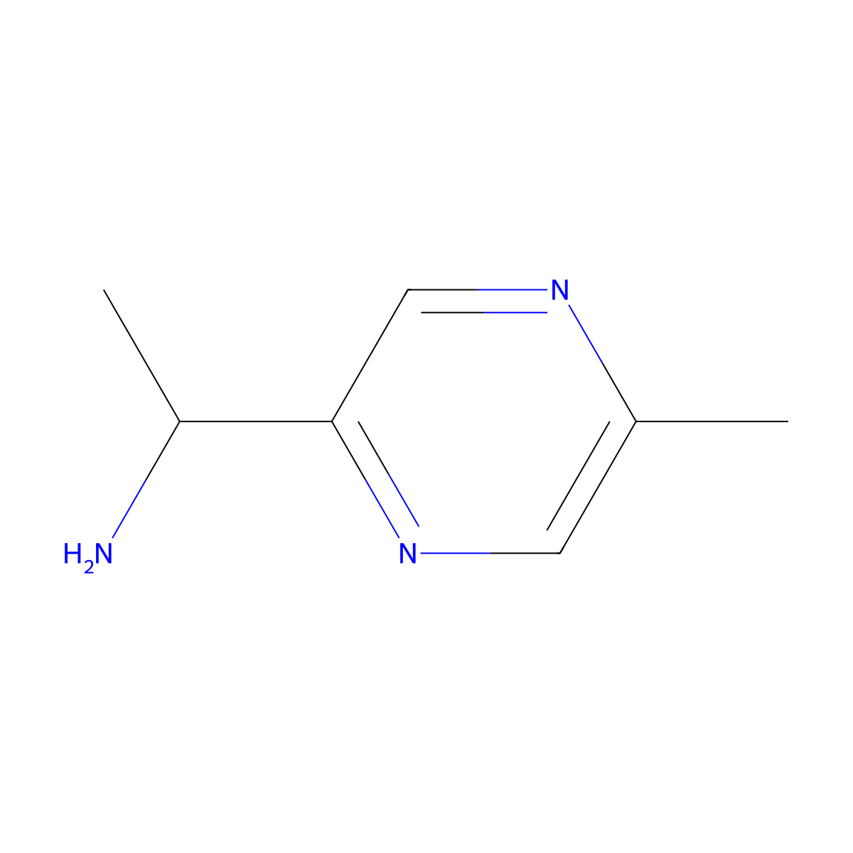 (1r)-1-(5-Methylpyrazin-2-yl)ethan-1-amine molecular structure, CAS 1147601-90-8
