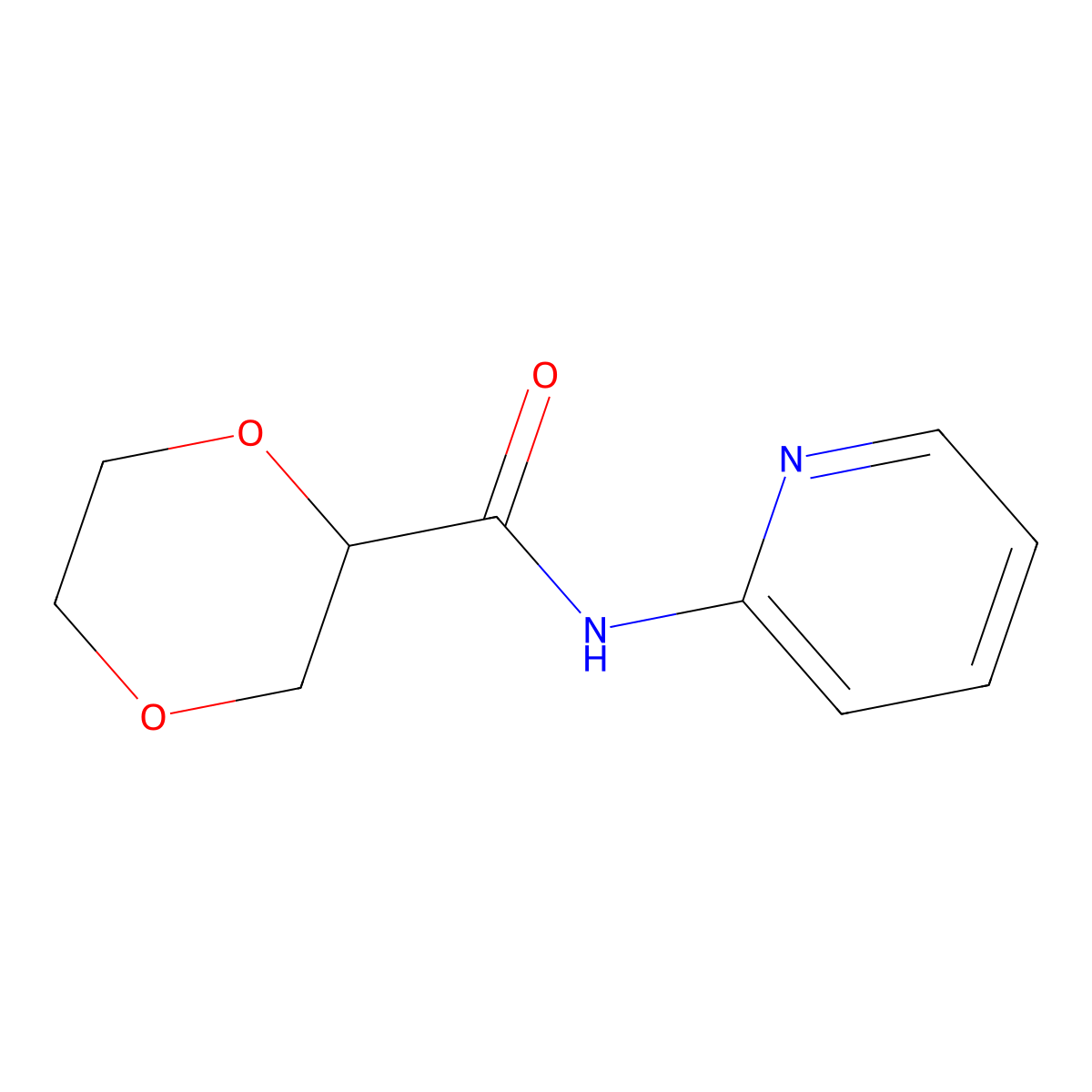 N-(pyridin-2-yl)-1,4-dioxane-2-carboxamide molecular structure, CAS 1147658-34-1