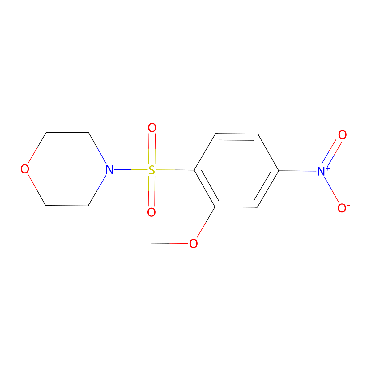 4-((2-Methoxy-4-nitrophenyl)sulfonyl)morpholine molecular structure, CAS 1147680-82-7