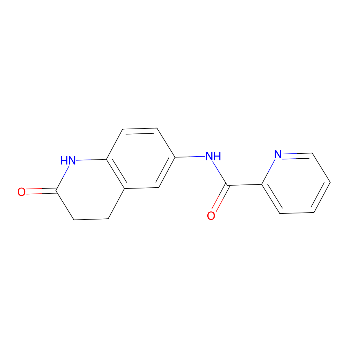 N-(2-oxo-1,2,3,4-tetrahydroquinolin-6-yl)pyridine-2-carboxamide molecular structure, CAS 1147694-10-7