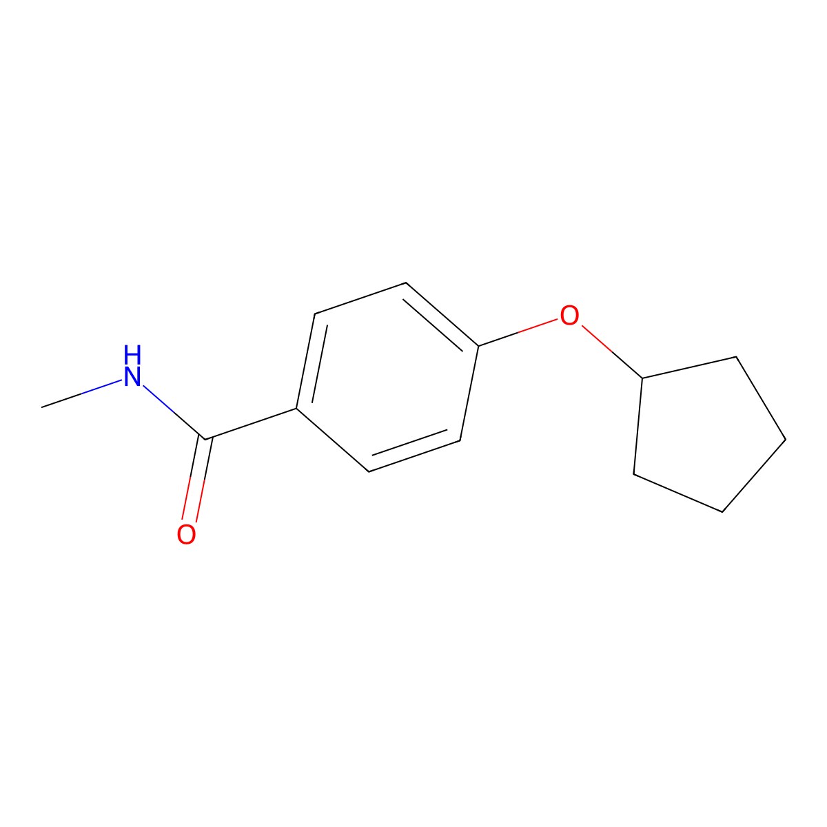 4-cyclopentyloxy-N-methylbenzamide molecular structure, CAS 1147701-78-7