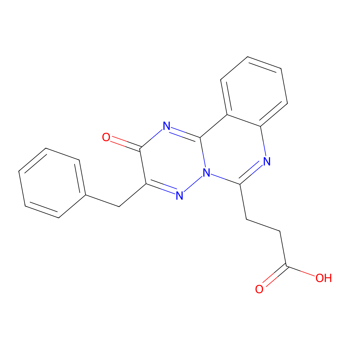 3-(3-Benzyl-2-Oxo-2h-[1,2,4]triazino[2,3-C]quinazolin-6-Yl)propanoic Acid molecular structure, CAS 1147702-11-1