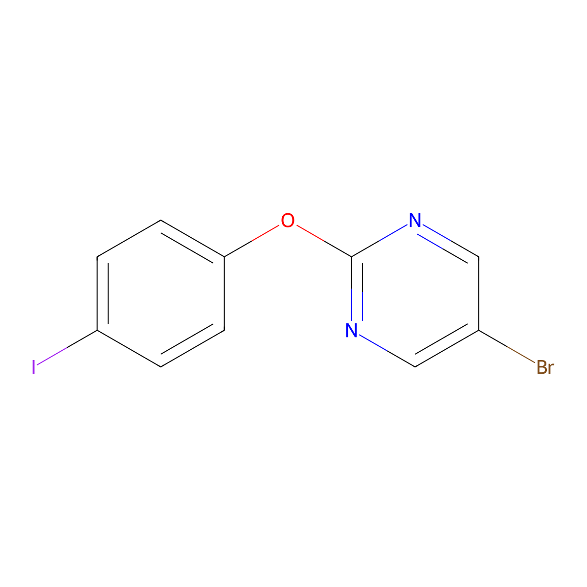5-Bromo-2-(4-iodo-phenoxy)-pyrimidine molecular structure, CAS 1147704-03-7