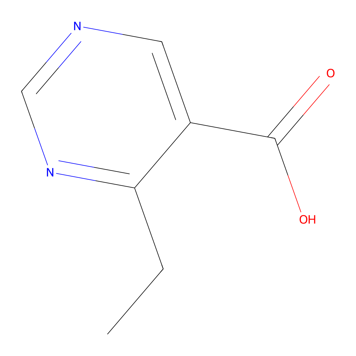 4-Ethylpyrimidine-5-carboxylic acid molecular structure, CAS 1147710-24-4