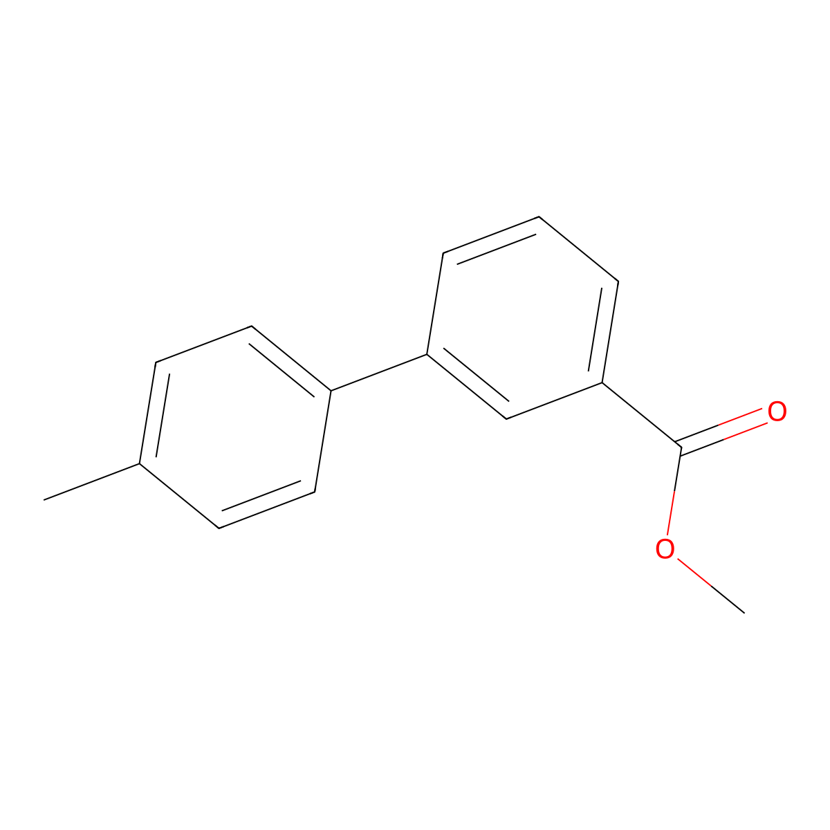 Methyl 3-(4-methylphenyl)benzoate molecular structure, CAS 114772-33-7