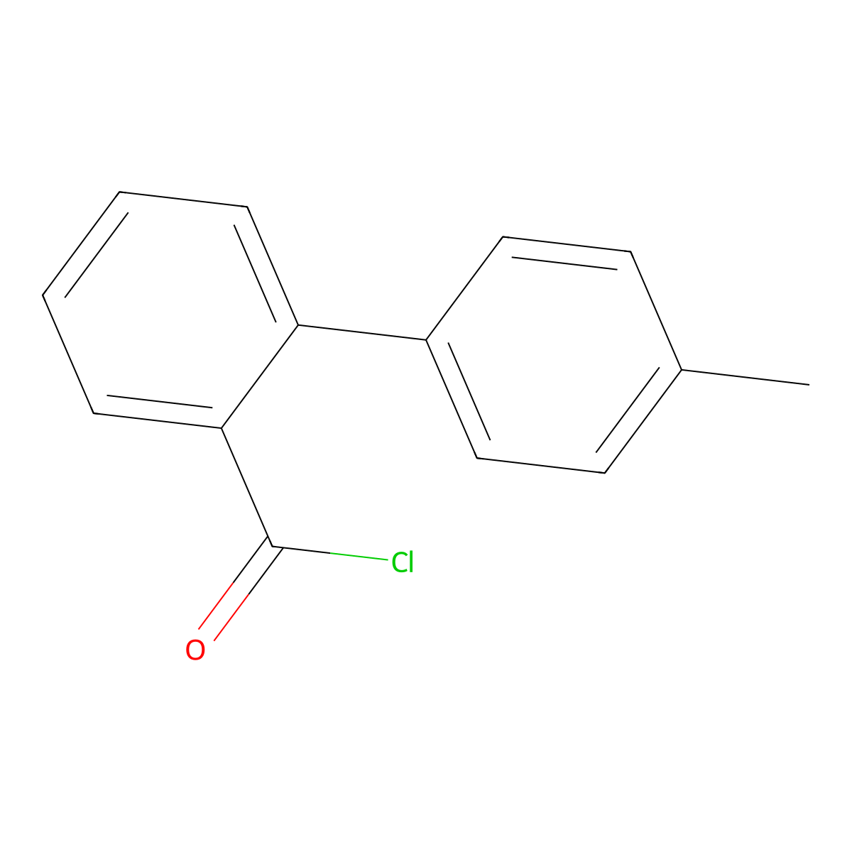 4'-Methylbiphenyl-2-carbonyl chloride molecular structure, CAS 114772-35-9
