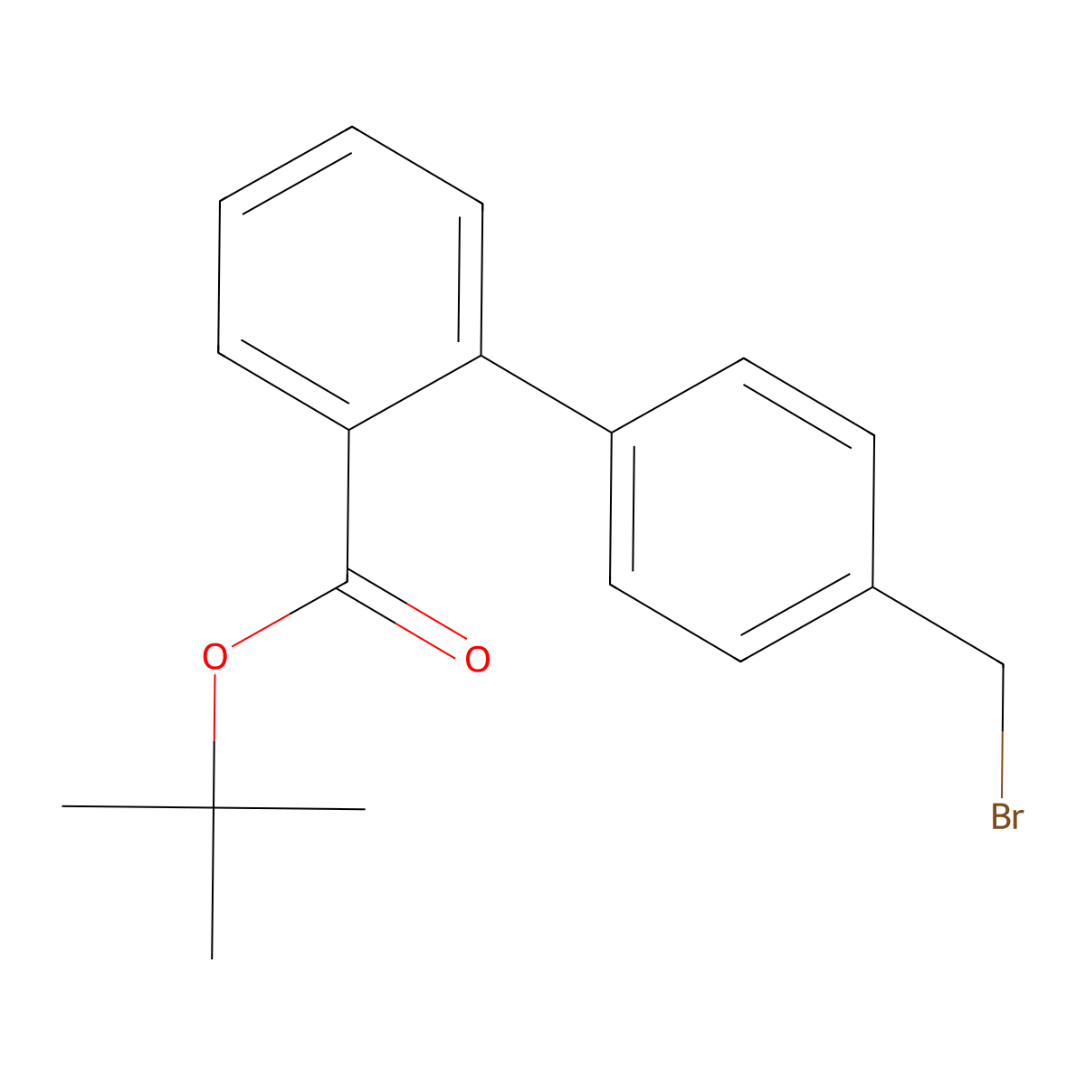 tert-Butyl 4'-(bromomethyl)biphenyl-2-carboxylate molecular structure, CAS 114772-40-6