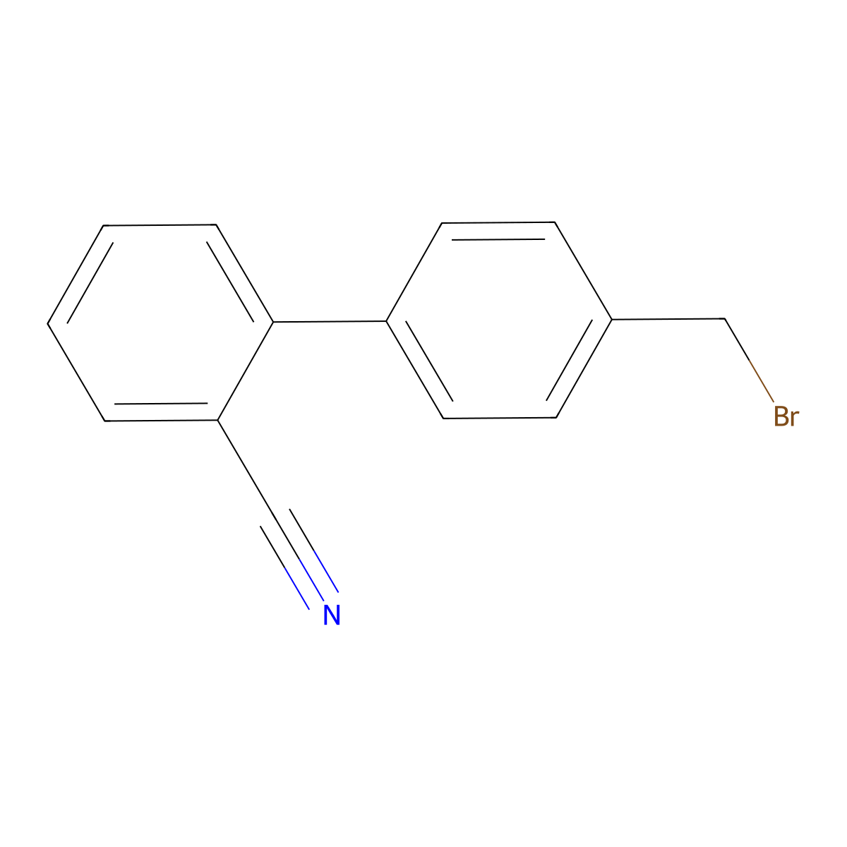 4'-(Bromomethyl)-2-cyanobiphenyl molecular structure, CAS 114772-54-2