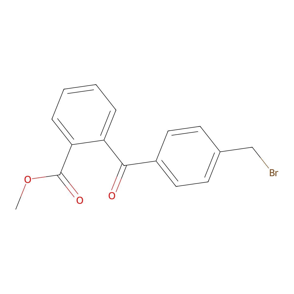 Methyl 2-(4-(bromomethyl)benzoyl)benzoate molecular structure, CAS 114772-96-2