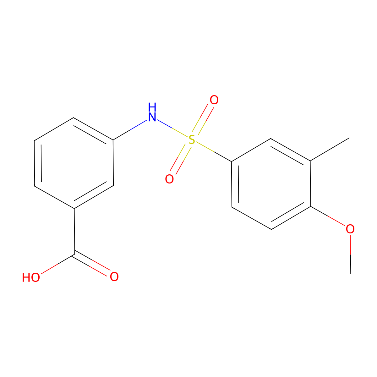 3-(4-Methoxy-3-methylbenzenesulfonamido)benzoic acid molecular structure, CAS 1147727-87-4