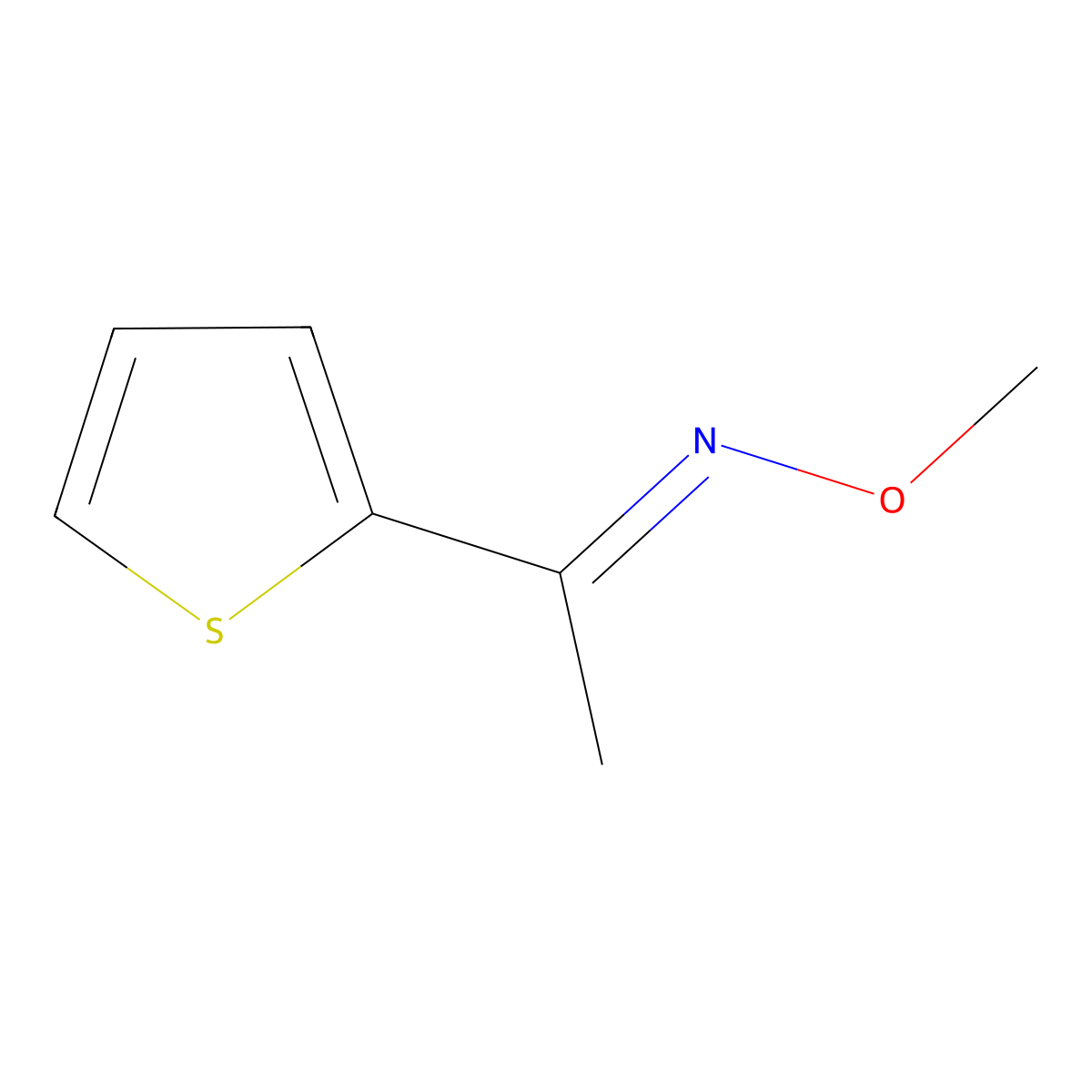 N-methoxy-1-thiophen-2-ylethanimine molecular structure, CAS 114773-97-6