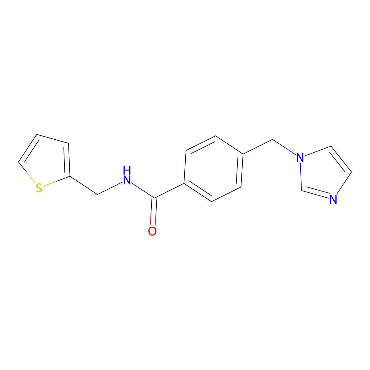 4-[(1H-imidazol-1-yl)methyl]-N-[(thiophen-2-yl)methyl]benzamide molecular structure, CAS 1147736-42-2