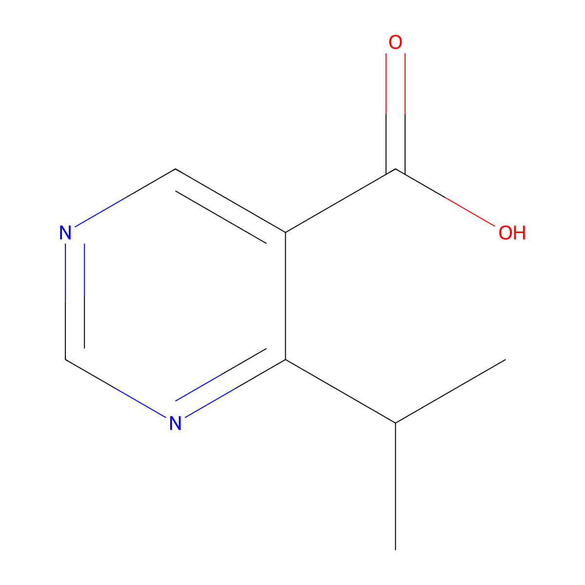 4-(Propan-2-yl)pyrimidine-5-carboxylic acid molecular structure, CAS 1147746-76-6
