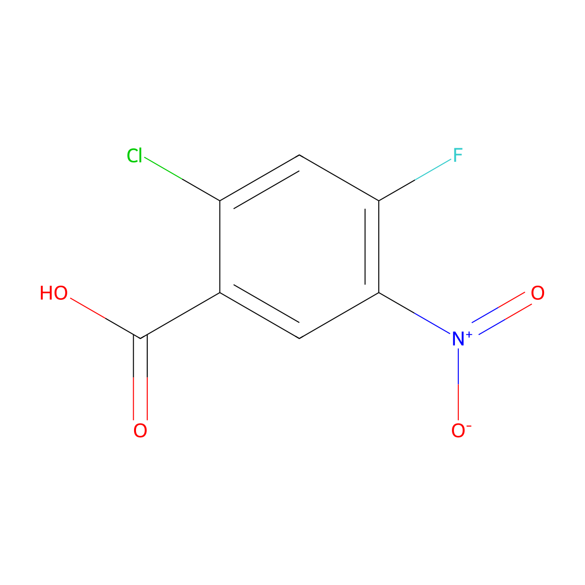 2-Chloro-4-fluoro-5-nitrobenzoic Acid molecular structure, CAS 114776-15-7
