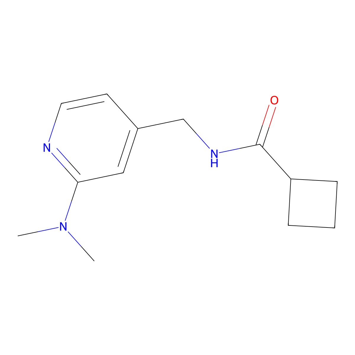 N-{[2-(dimethylamino)pyridin-4-yl]methyl}cyclobutanecarboxamide molecular structure, CAS 1147765-71-6