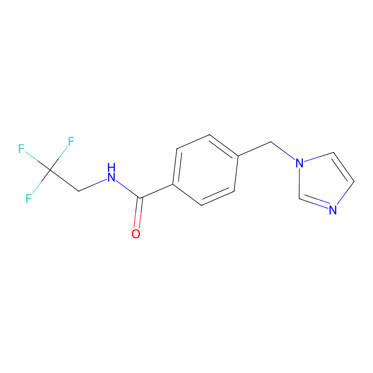 4-[(1H-imidazol-1-yl)methyl]-N-(2,2,2-trifluoroethyl)benzamide molecular structure, CAS 1147771-62-7