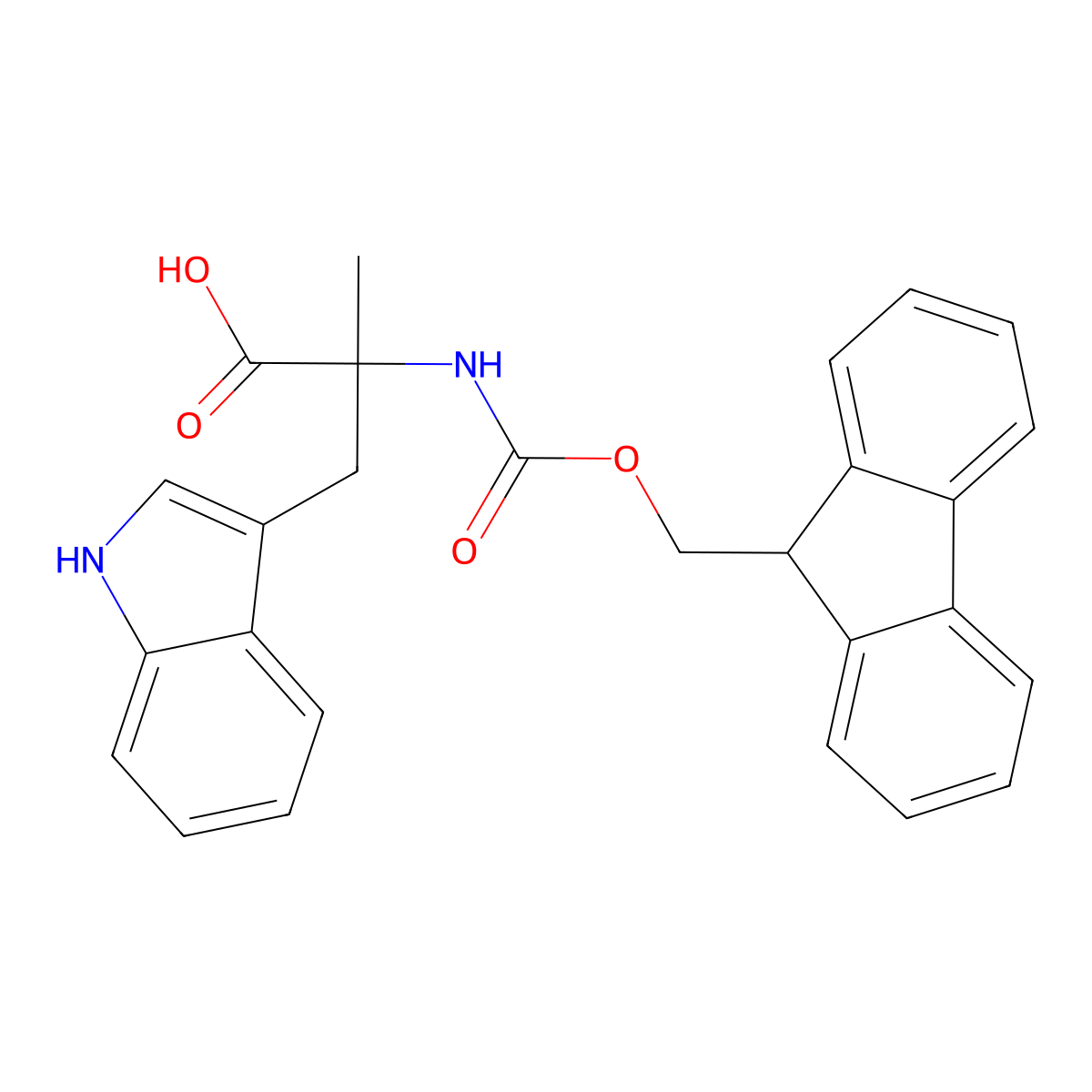 Fmoc-alpha-methyl-DL-tryptophan molecular structure, CAS 114779-80-5