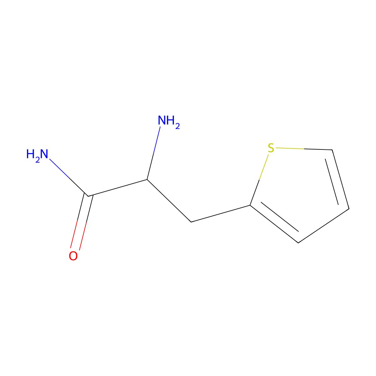 2-Amino-3-(thiophen-2-yl)propanamide molecular structure, CAS 114779-90-7