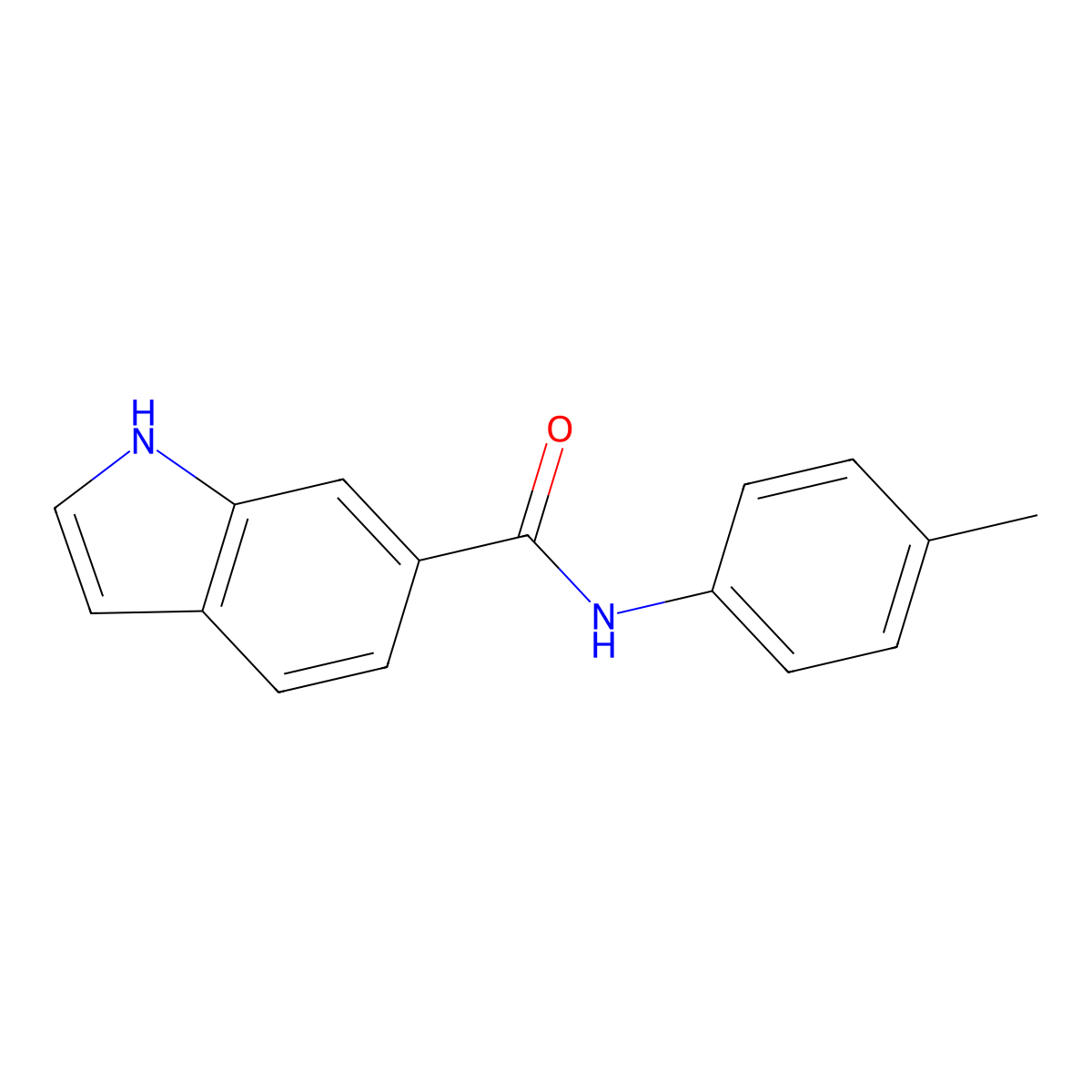 N-(4-methylphenyl)-1H-indole-6-carboxamide molecular structure, CAS 1147791-45-4