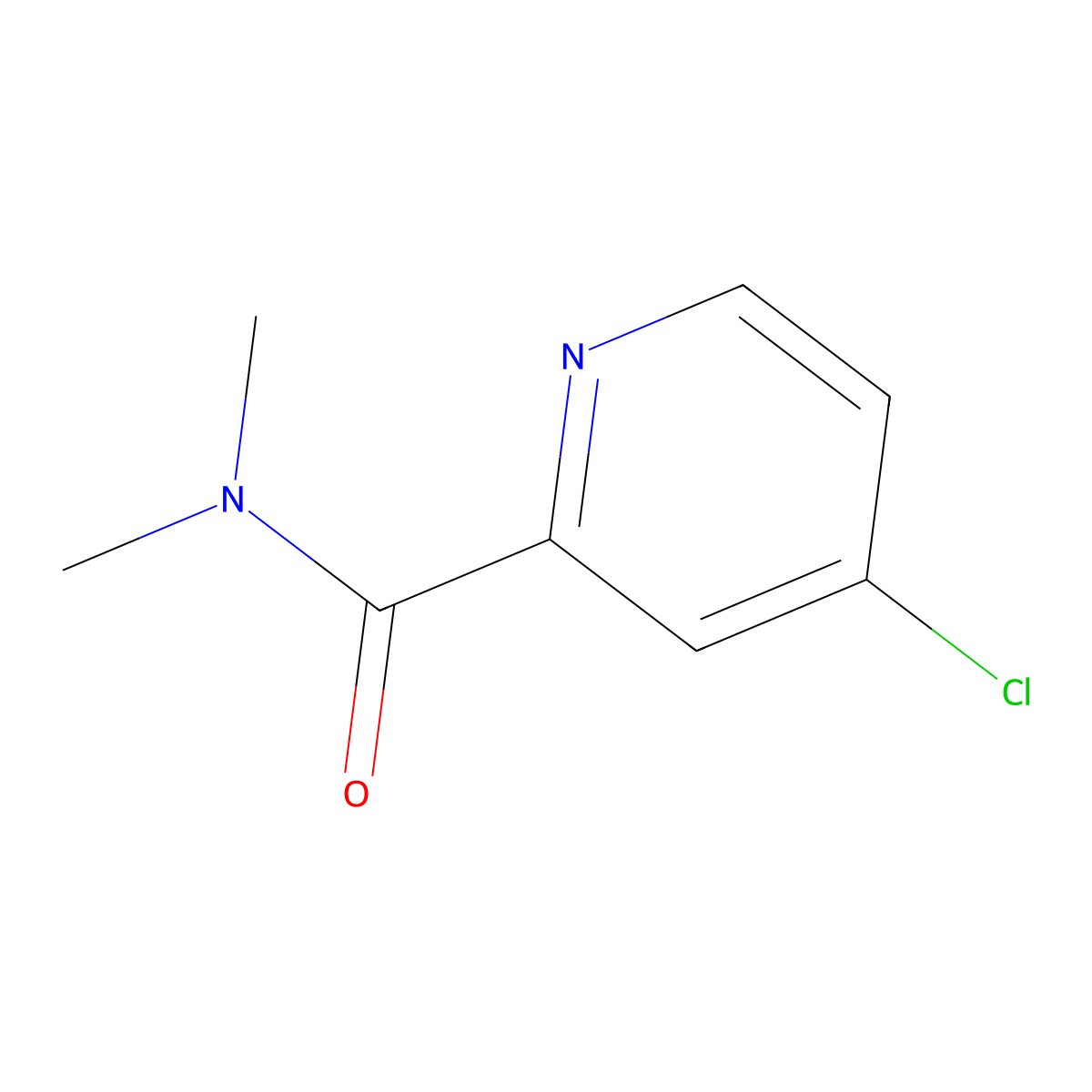 4-chloro-N,N-dimethylpyridine-2-carboxamide molecular structure, CAS 114780-06-2