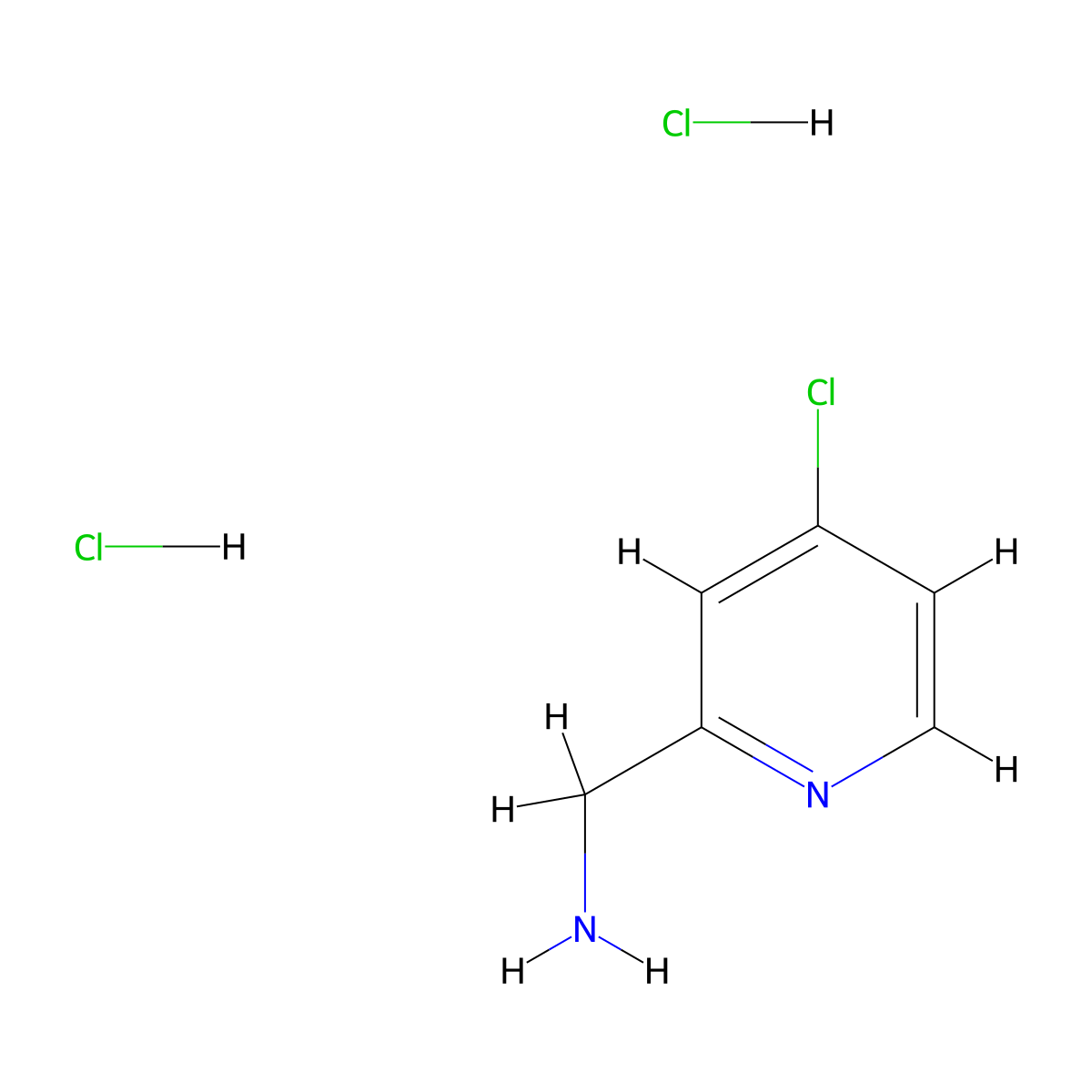 (4-Chloropyridin-2-yl)methanamine dihydrochloride molecular structure, CAS 114780-09-5