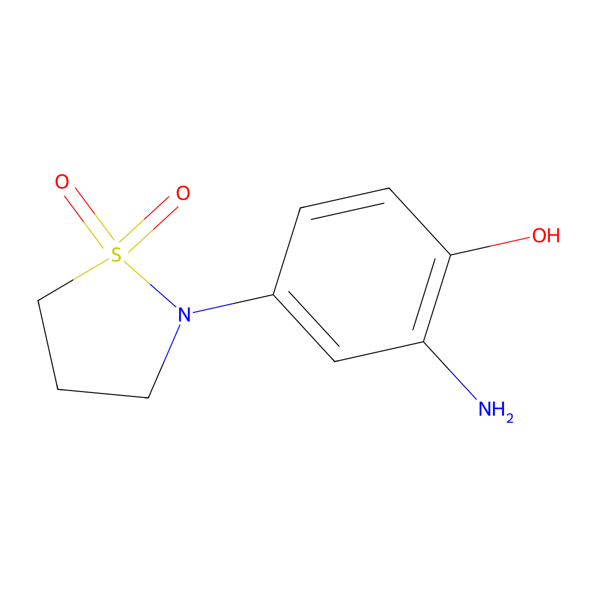 2-(3-Amino-4-hydroxyphenyl)-1$L^{6},2-thiazolidine-1,1-dione molecular structure, CAS 1147800-90-5