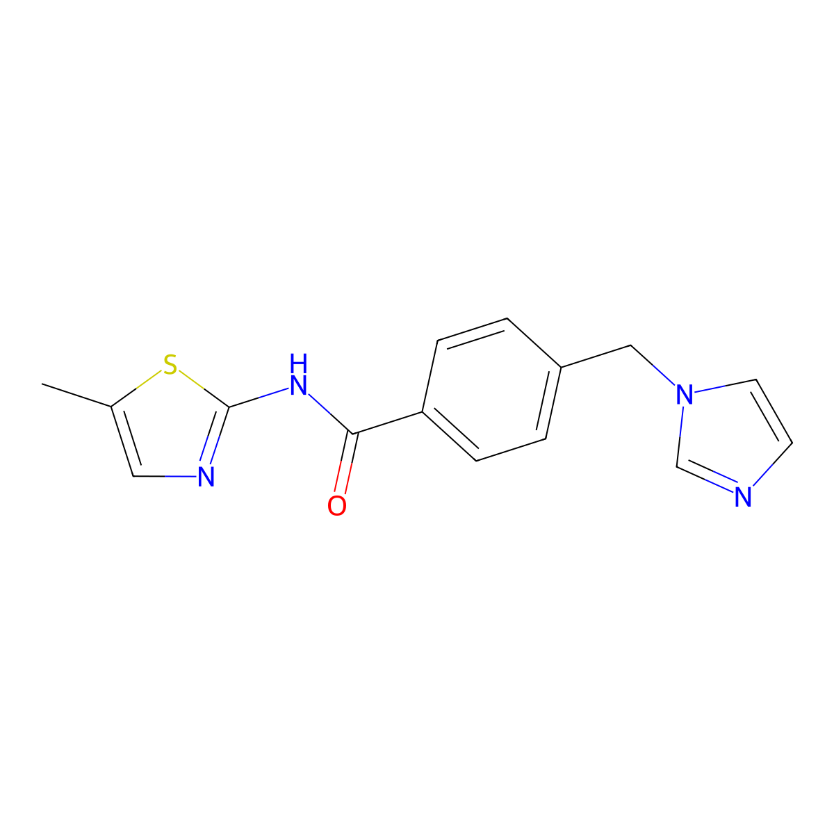 4-[(1H-imidazol-1-yl)methyl]-N-(5-methyl-1,3-thiazol-2-yl)benzamide molecular structure, CAS 1147831-13-7