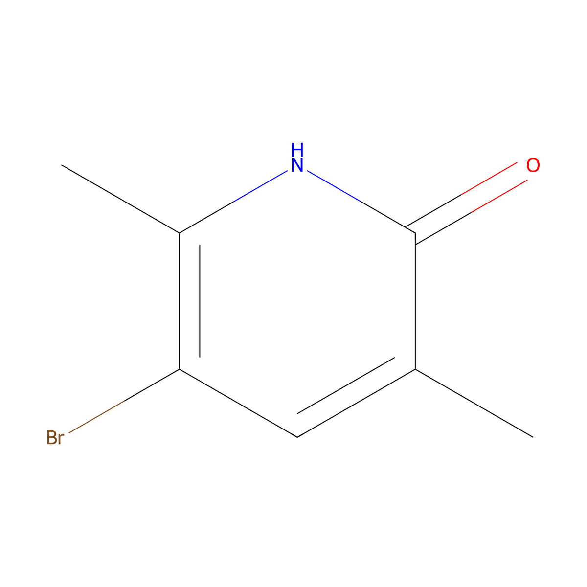5-Bromo-3,6-dimethylpyridin-2(1h)-one molecular structure, CAS 1147857-06-4