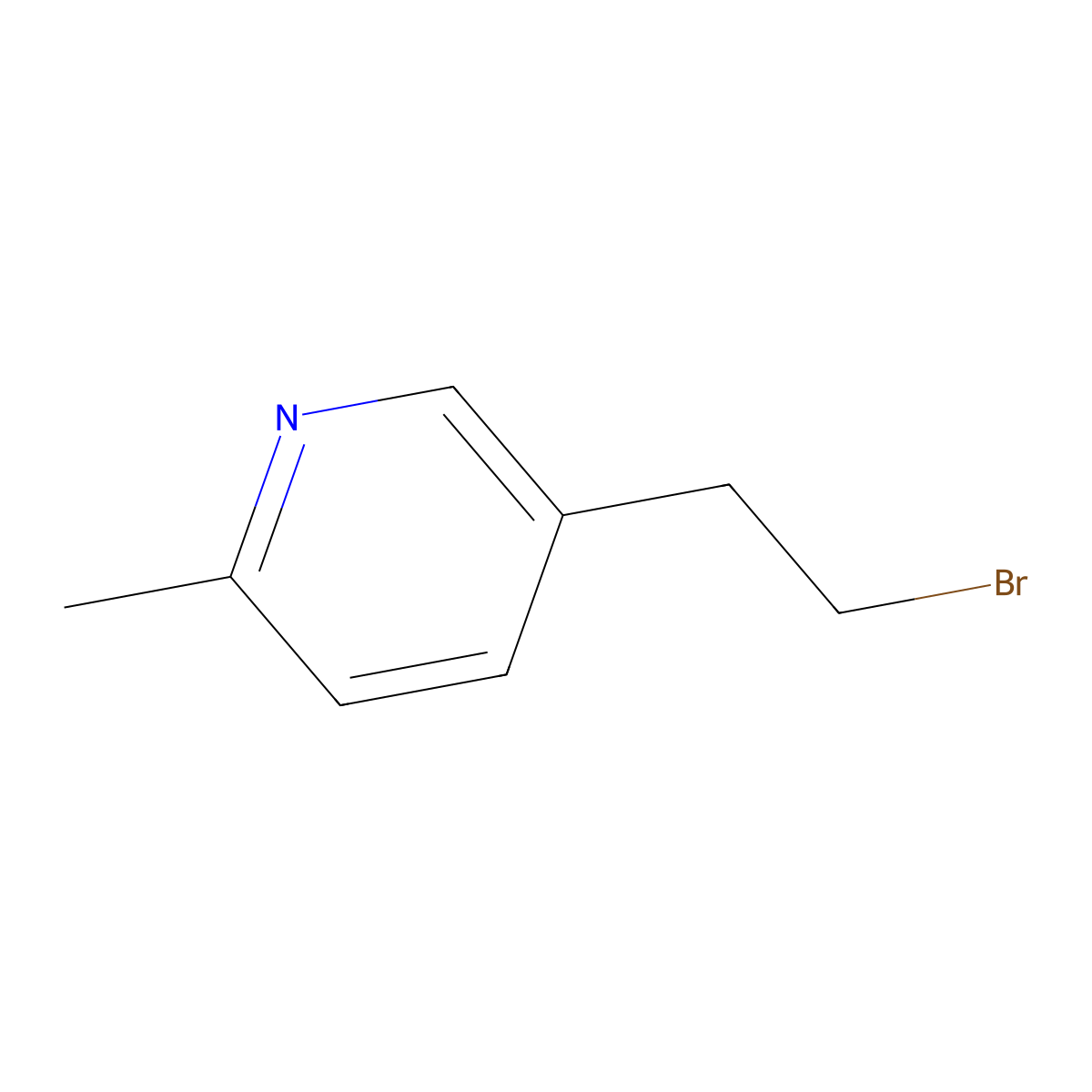 5-(2-Bromoethyl)-2-methylpyridine molecular structure, CAS 1147893-28-4