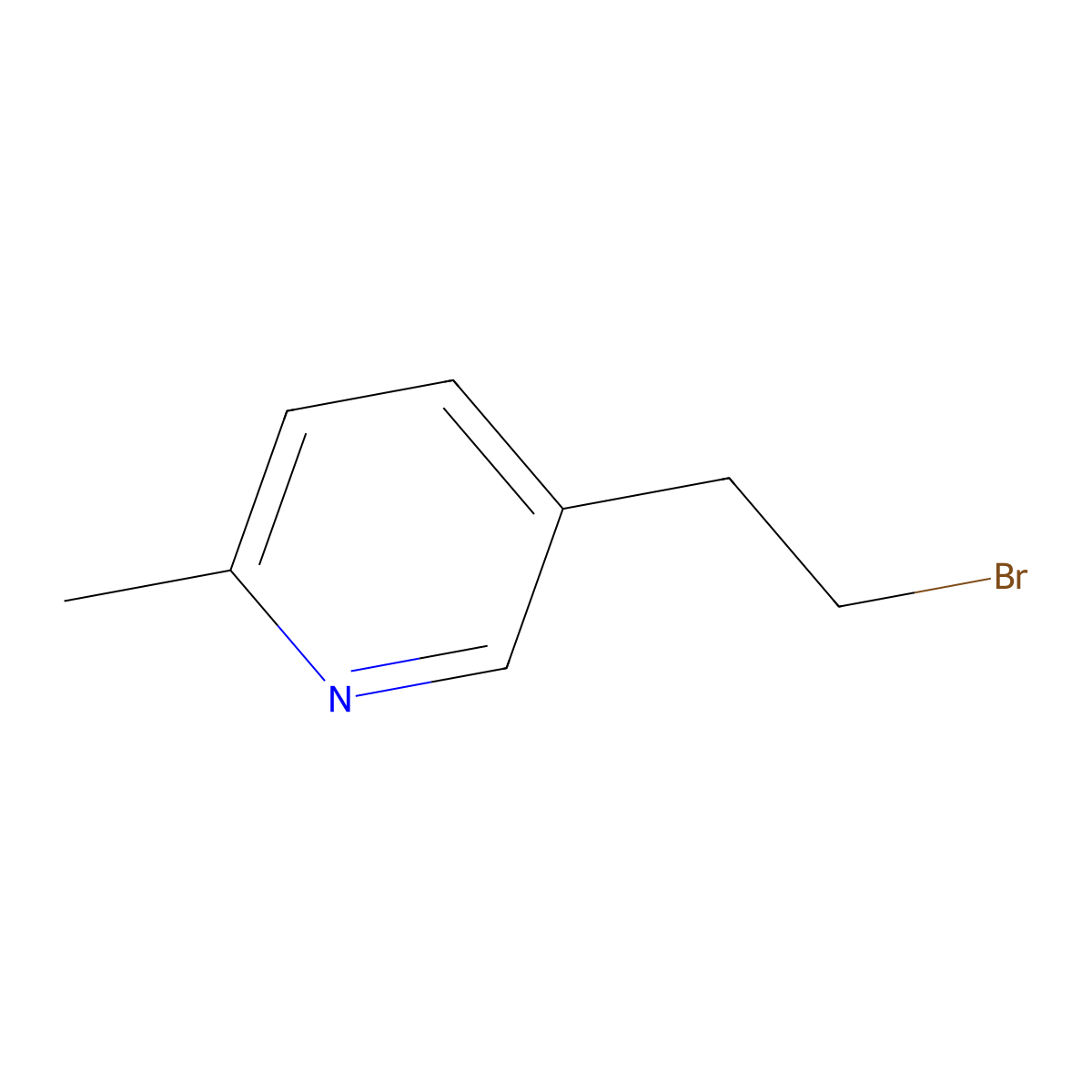 5-(2-Bromoethyl)-2-methylpyridine molecular structure, CAS 1147893-28-4