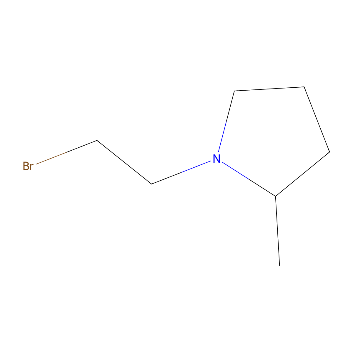 1-(2-Bromoethyl)-2-methylpyrrolidine molecular structure, CAS 1147894-09-4