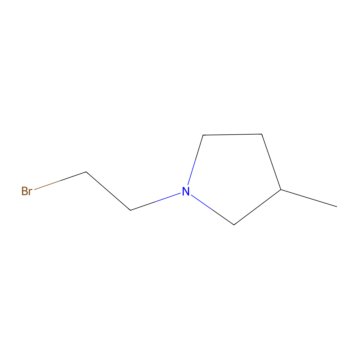 1-(2-Bromoethyl)-3-methylpyrrolidine molecular structure, CAS 1147894-10-7