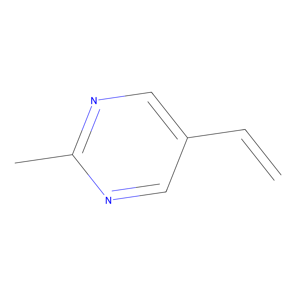 2-Methyl-5-vinylpyrimidine molecular structure, CAS 1147894-20-9