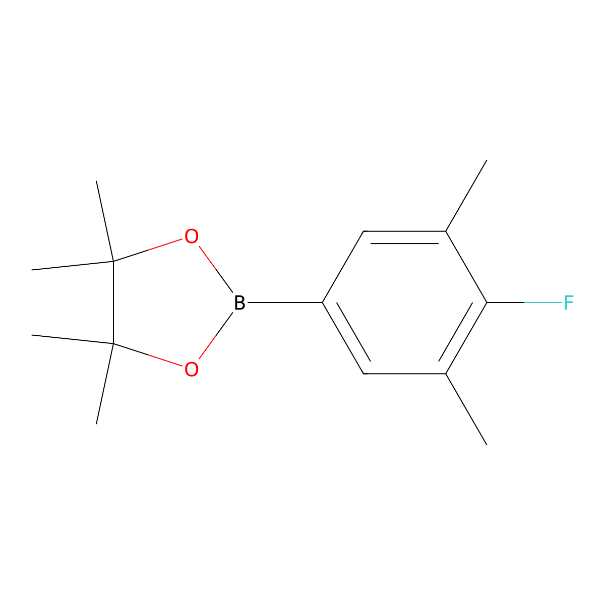 2-(4-Fluoro-3,5-dimethylphenyl)-4,4,5,5-tetramethyl-1,3,2-dioxaborolane molecular structure, CAS 1147894-98-1
