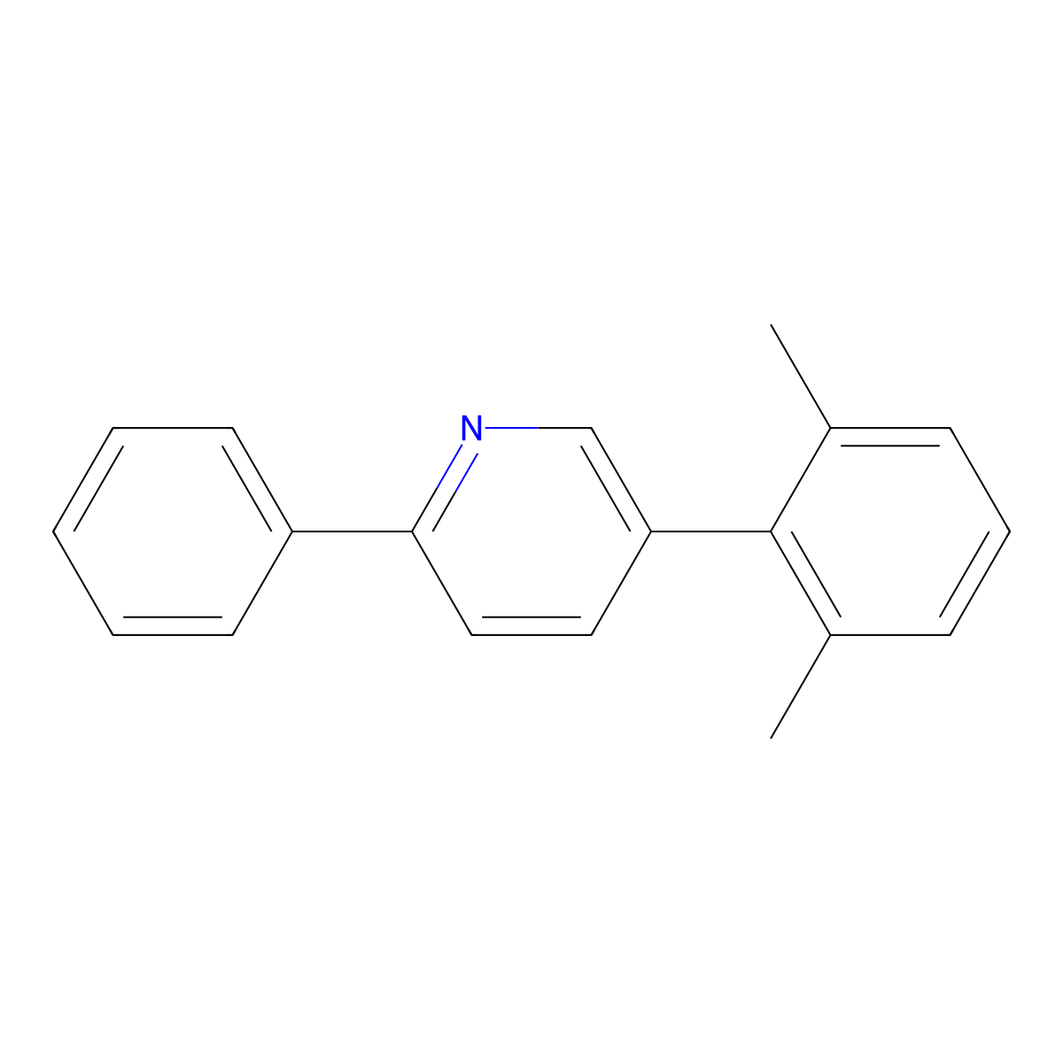 5-(2,6-Dimethylphenyl)-2-phenylpyridine molecular structure, CAS 1147895-00-8