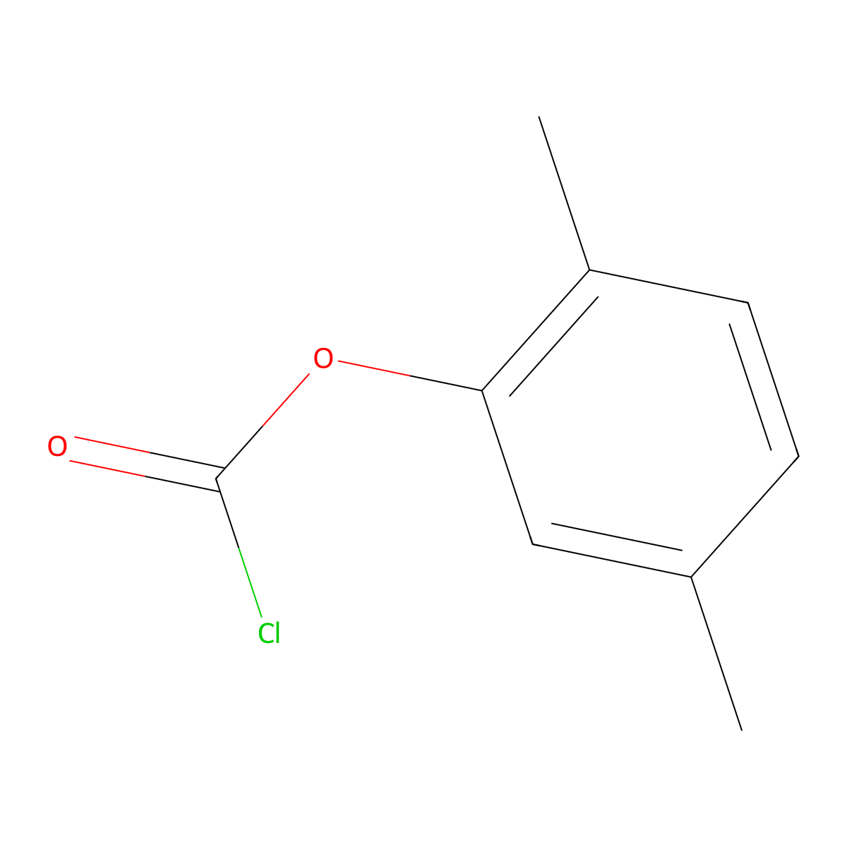 2,5-Dimethylphenyl chloroformate molecular structure, CAS 114792-21-1