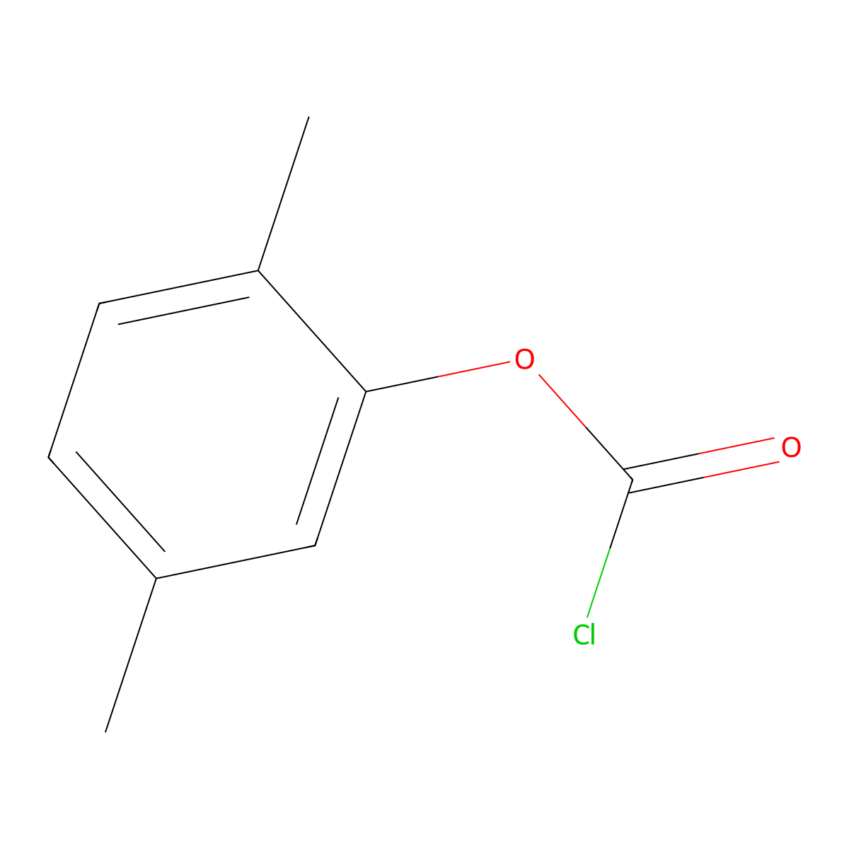 2,5-Dimethylphenyl chloroformate molecular structure, CAS 114792-21-1