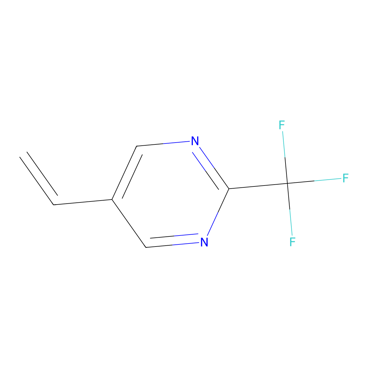 2-(Trifluoromethyl)-5-vinylpyrimidine molecular structure, CAS 1147938-06-4